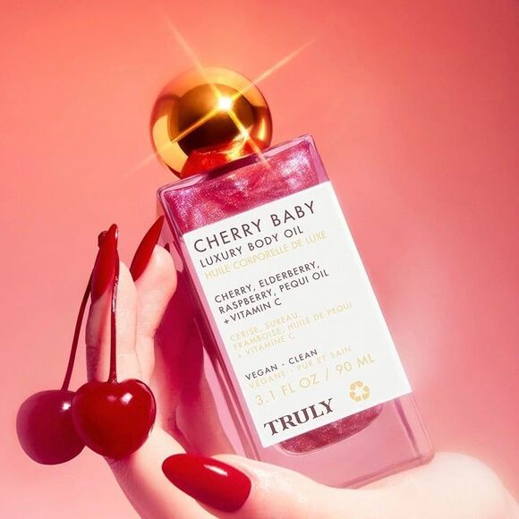 TRULY Beauty: Cherry Baby Luxury Body Oil - Picture 2 of 9